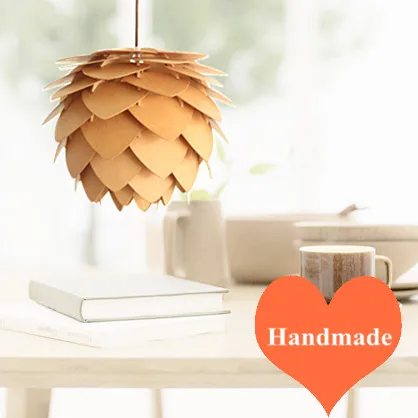 

Creative pineal design ply-wood chips pendant lights Handmade E27 LED lamp indoor lamp for living room&corridor&porch BT122-300