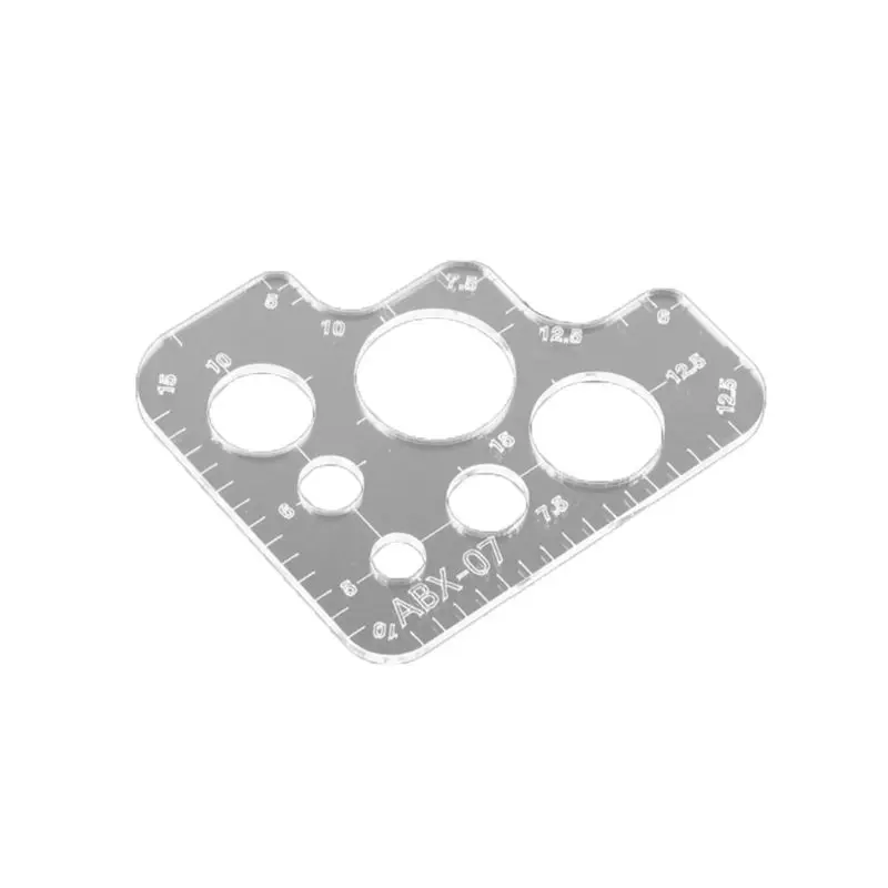 Кожа ремесло акрил Perspex резка круг угловая стежка Трафарет Шаблон Линейка DIY