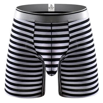 

Cotton stripe style scrotum Carrier pouch style Super Big size 5XL men male boxer shorts underwears comfortble 1013 option