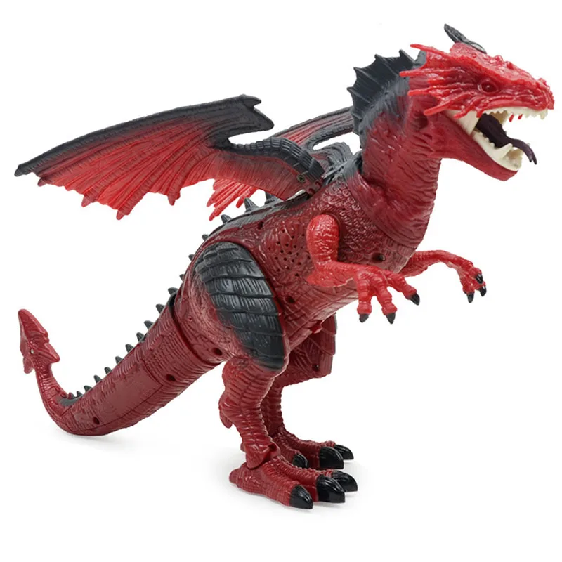 

Large Electric Simulation Jurassic Dinosaur Simulation Model Flame Dragon Sound And Light Animal Kids Toys