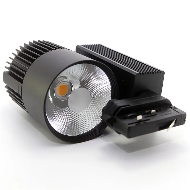 

4 Wires 3 Phase LED Rail Lighting 40W COB LED Track Light Black/White Shell LED Down light LED Spotlight LED Projection Lamp