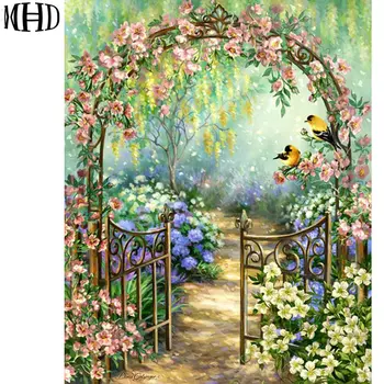 

MHD 5d diy Diamond Embroidery Home Garden 3D Diamond Painting Inlaid Cross Stitch Half-finished Sewing Thread Sewing Decoration