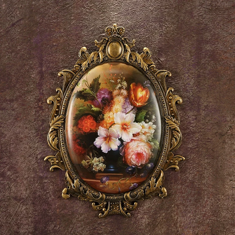 Günstige Europäische High grade Harz Wandbild Dekoration Hause Wohnzimmer Sofa Hintergrund Malerei Retro Ornamente Handwerk Hochzeit Geschenk Kunst