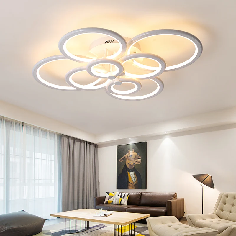 NEO Gleam RC современные светодиодные потолочные лампы для гостиной, спальни, кабинета, потолочный светильник, плафон белого цвета, переменный ток 110 В 220 В