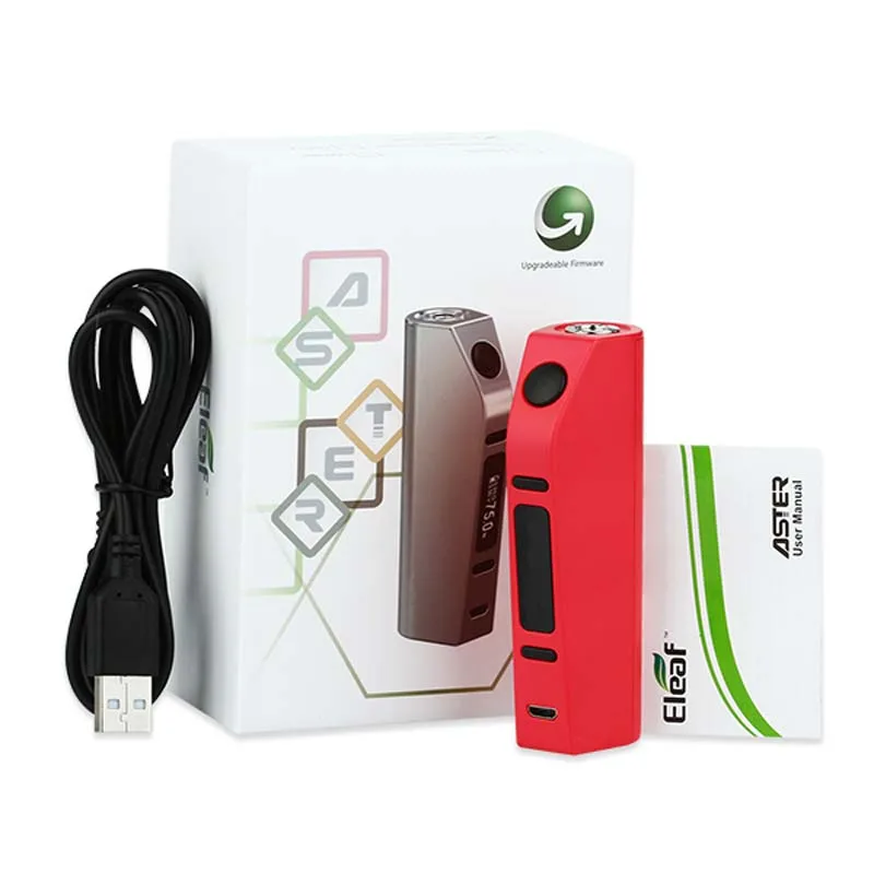 Eleaf ASTER 75 Вт TC бокс мод VW/Bypass/Smart/TC Ni/TC Ti/TCR режимы без аккумулятора 18650 для атомайзера