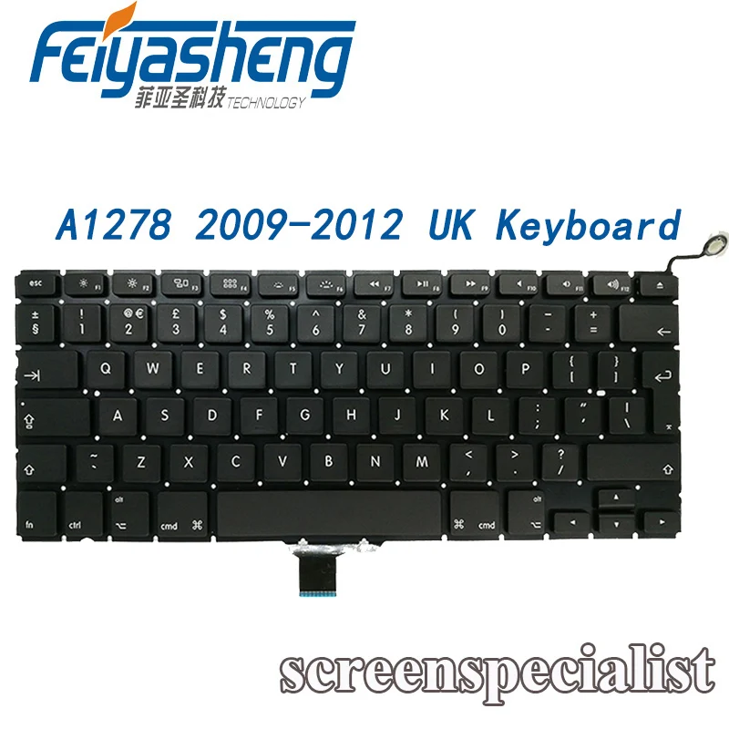 

Full New UK English Keyboard for Apple Macbook Pro 13" Laptop Accessories UK Keyboard A1278 2009 2010 2011 2012 Year