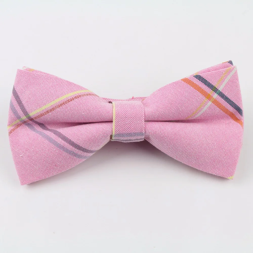 Мужские модные яркие галстуки-бабочки из хлопка, мягкие полосатые галстуки-бабочки с двойным переломом, дизайнерские галстуки-бабочки