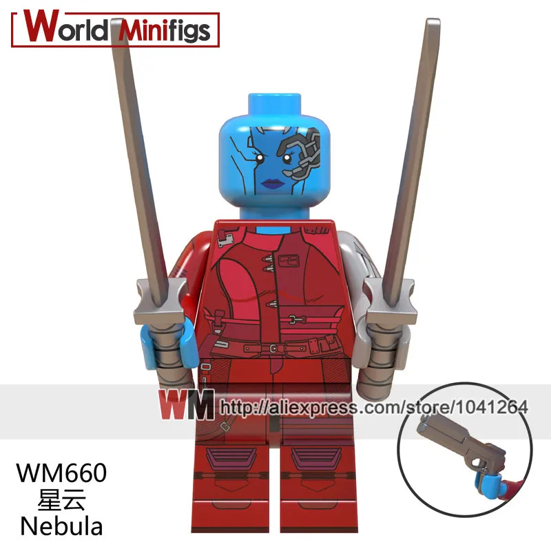 

Avenager Nebula WM660 Building Blocks Single Manvel Super Hero Deadpool Iron Man Inspired Brick Toys Gifts For Children