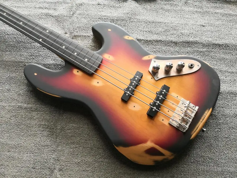 Factory customization Electric Bass Guitar 4 Strings Jazz Bass Retro Style Bass