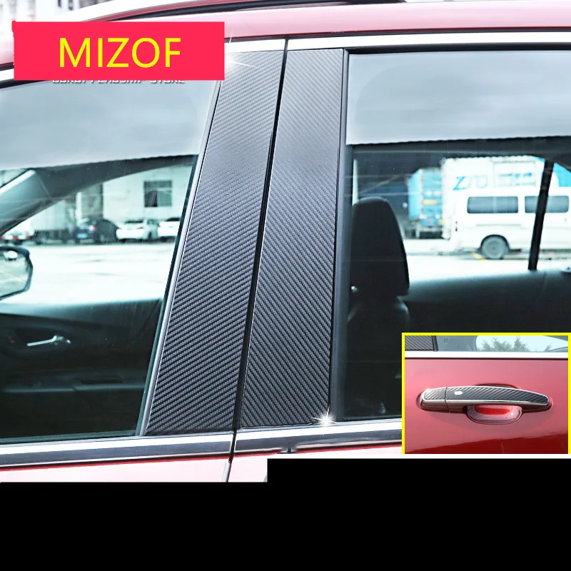 

6PCS/SET PVC Carbin Fibre Window Exerior BC Middle PillarFor Chevrolet Equinox 2017 2018 ACB002