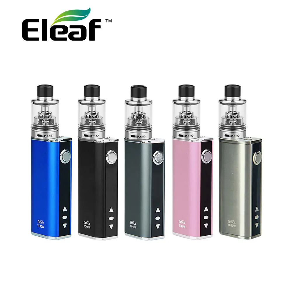 Оригинал 40 Вт eleaf istick тк кит w/2 мл eleaf GS Juni танк распылителя и 2600 мАч eleaf mod Батарея e-сигареты комплект VS 50 Вт eleaf istick