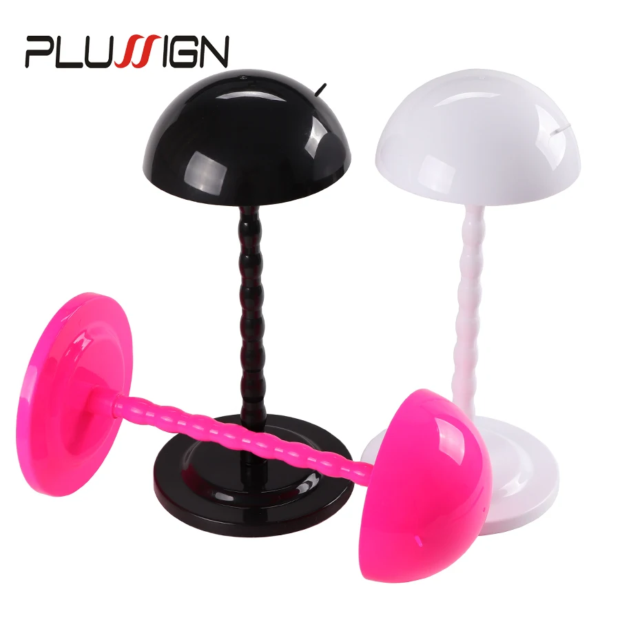 Plussign Colorful Ajustable Wig Stands Plastic Hat Display Wig Head