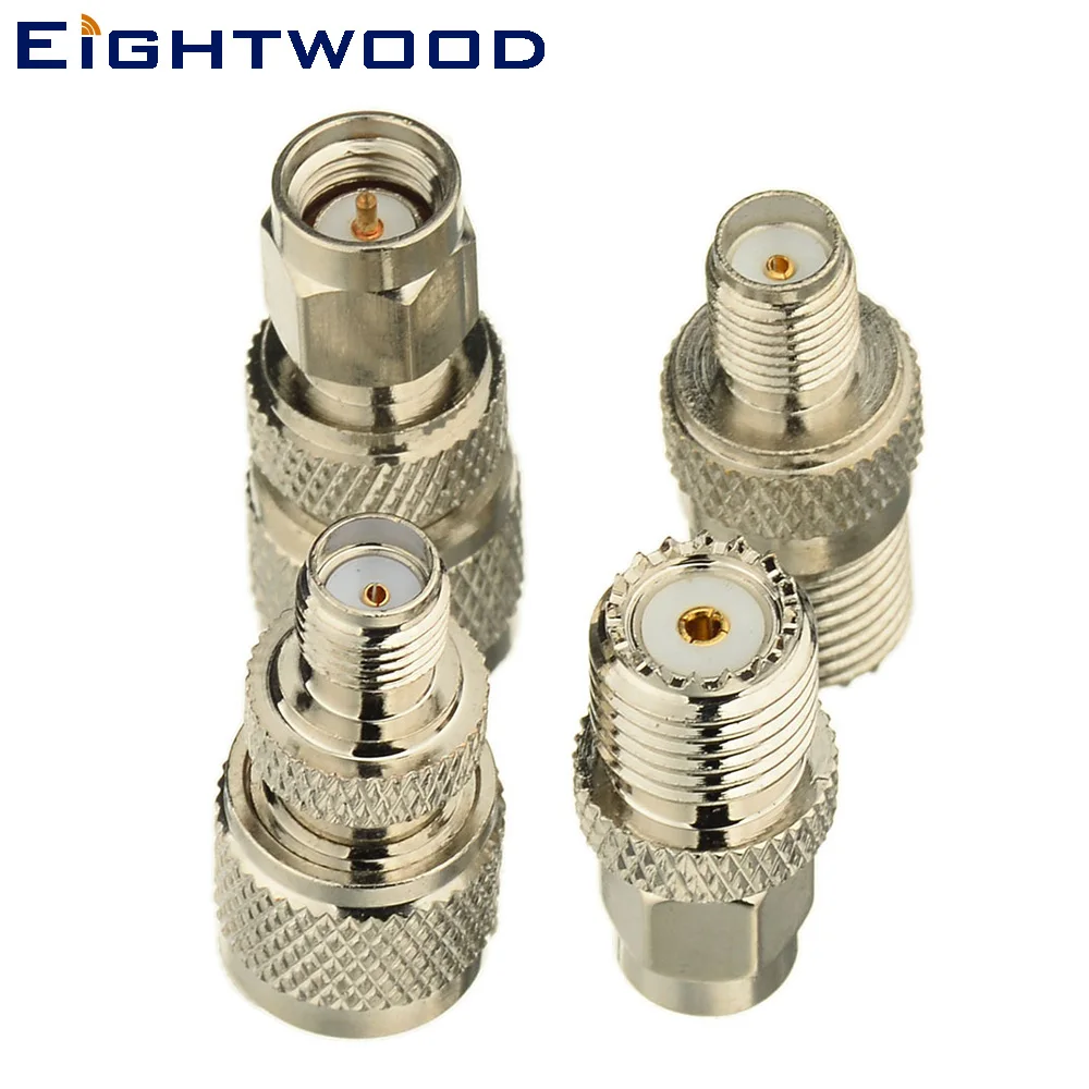 Eightwood Satellite Radio Antenna Coaxial Adapter SMA to mini UHF