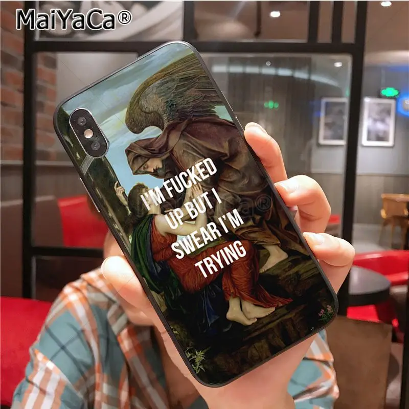 MaiYaCa картины лирика чехол для телефона для iphone 11 Pro X XS XR XS MAX 8 7 6 6S Plus 5 5S SE cass - Color: 7