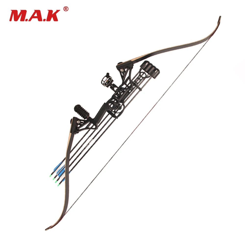 Black 30 50 LBS Recurve Bow Length 56 Inches with Accessory for Outdoor