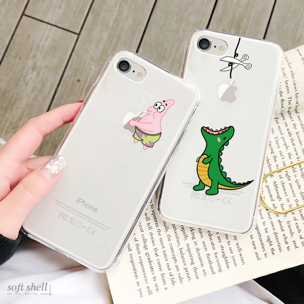 القط القرش المطبوعة الهاتف حقيبة لهاتف أي فون X XS ماكس XR لينة TPU الغطاء الخلفي ل فون 5 5 s SE 7 8 6 6 S زائد واقية كابا fundas