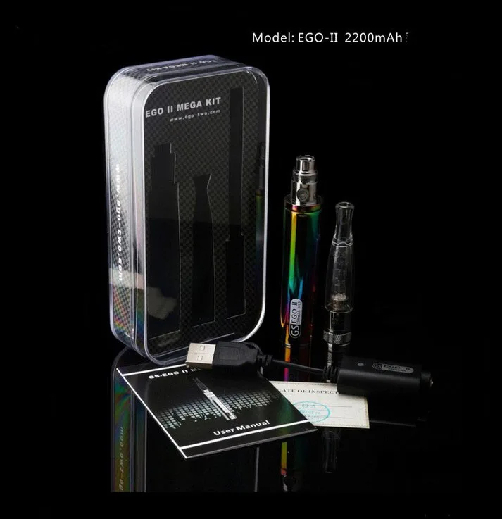 GreenSound Rainbow 2200 мАч GS eGo II Mega Starter kit электронная сигарета набор переменное