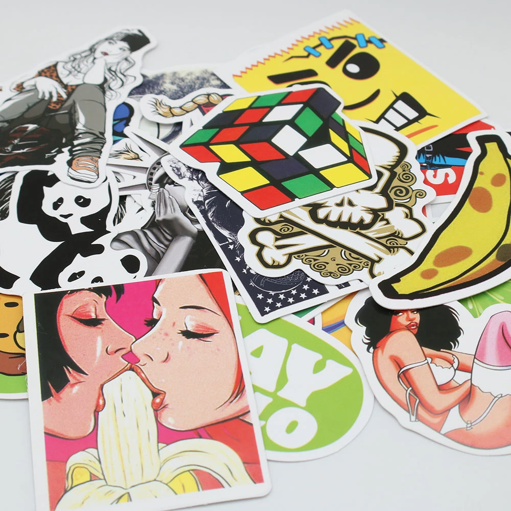 50 Pcs Mixed Cartoon Toy Stickers For Car Styling Bike Motorcycle Phone Laptop Travel Luggage Emoji Funny Sticker Bomb Decals