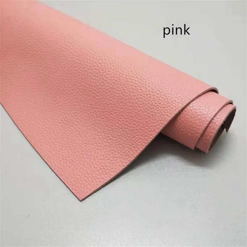 

Pink cowhide leather top layer cowhide pink pearl leather bed soft bag fabric DIY manual accessories