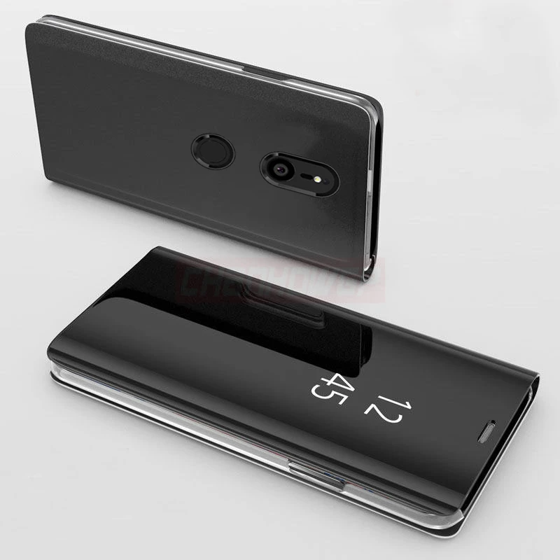 Умный зеркальный Прозрачный чехол для Sony Xperia XZ3 xz3 откидные Кожаные чехлы с