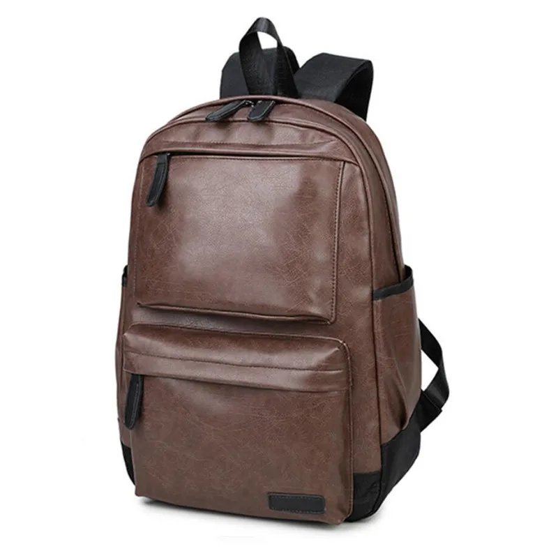 TANGYUE унисекс кожаный мужской рюкзак женский для Ноутбука Мужской рюкзак женский рюкзак мужской школьный рюкзак для девочек Bagpack sac a dos - Цвет: Brown
