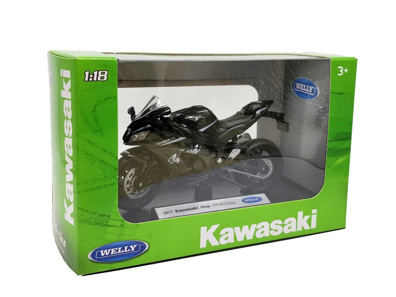 Welly 1:18 Kawasaki NINJA ZX10 RR литой мотоцикл