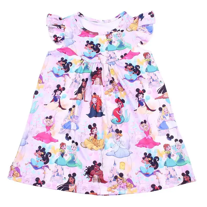 Летнее Очаровательное платье принцессы; Модный жемчужный наряд для девочек; детская одежда из мягкого молочного шелка с круглым вырезом; детский летний топ с короткими рукавами - Цвет: pink