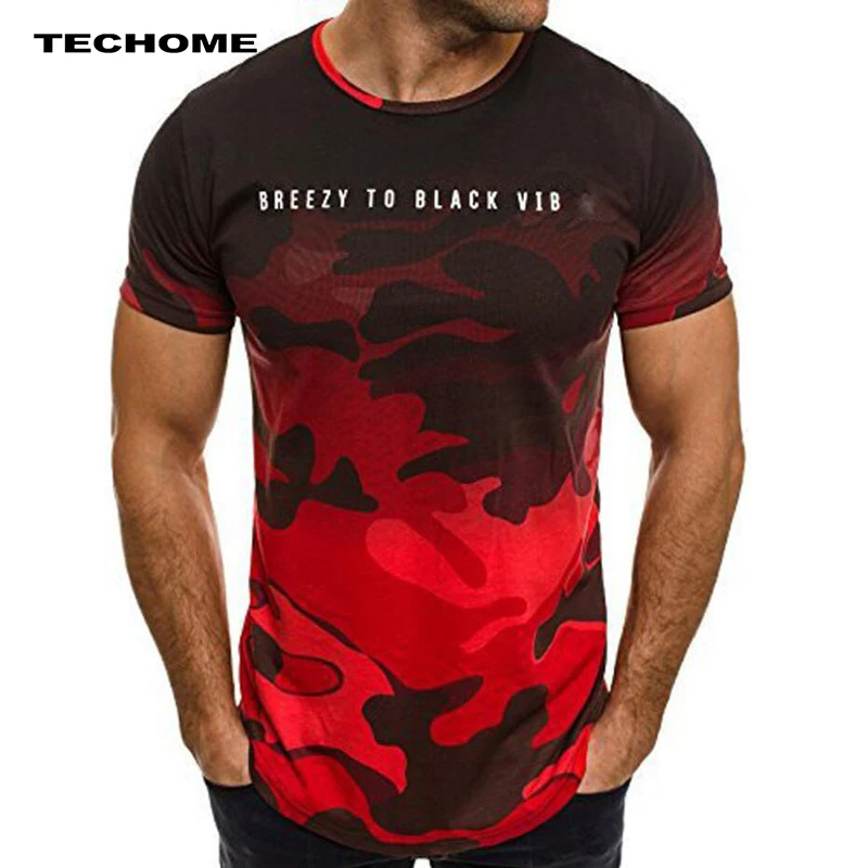 

Men Casual T-shirt 2018 New Style Summer Esporte T Shirts Fashion Young Men O-Neck Short Sleeve Thin Camouflage Print T shirt