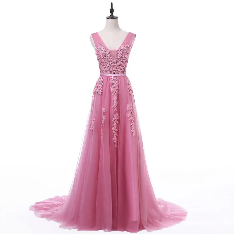 Vestido verde esmeralda 2021 Новый тюль с бисером сексуальный V образный вырез трапециевидная