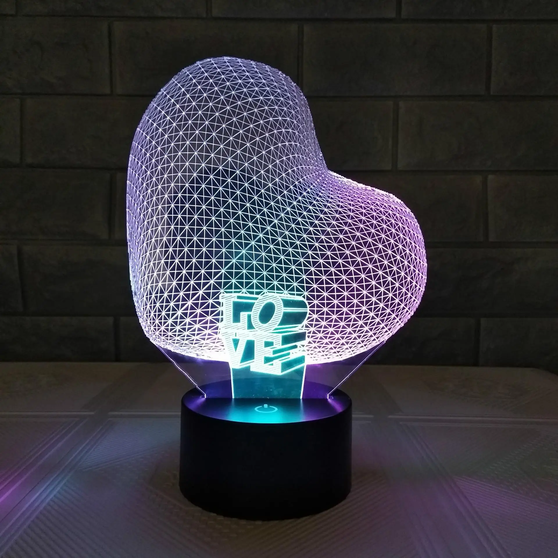 

Warm Bedroom Bedside 3d Lamp Led Love Fantastic Colorful Novelty Usb 3d Night Light Lamparas De Mesa Table Lamps