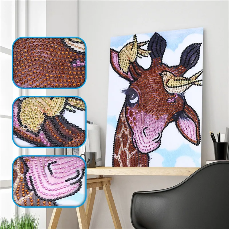 cartoon 5D DIY Diamond diamond embroidery Deer special shaped embroidered Cross Stitch Home decoration Gift kids gift Rhinestone | Дом и сад