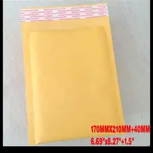 Упаковочные пакеты 17 см X 21 см 50 шт/партия крафт-бумага пузырьковый конверт с мягким вкладышем почтовый пакет с пузырьками для доставки посылки