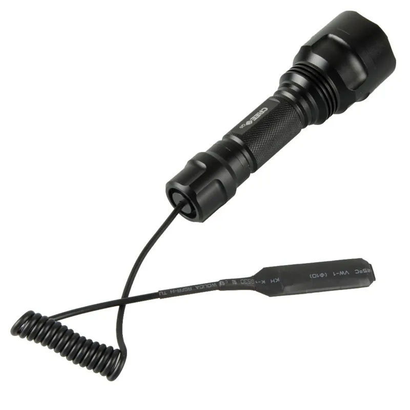 

Remote Pressure Switch Flashlight Rat Tail Switch For C8 Q5/R5/T6 LED Torch Best Quality Without Flashlight