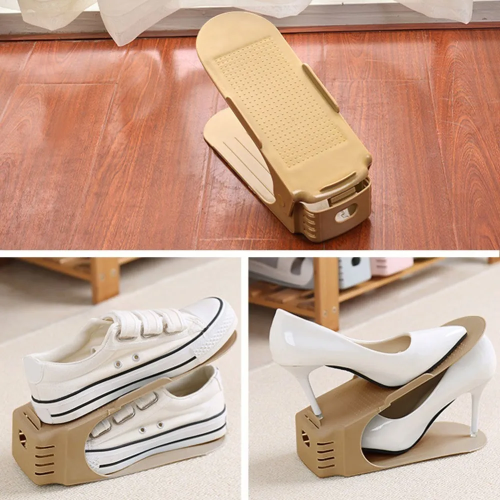10 قطعة دائم قابل للتعديل أداة تنظيم الأحذية الأحذية دعم فتحة الفضاء توفير حجرة خزانة الأحذية موقف تخزين الرف علب الأحذية