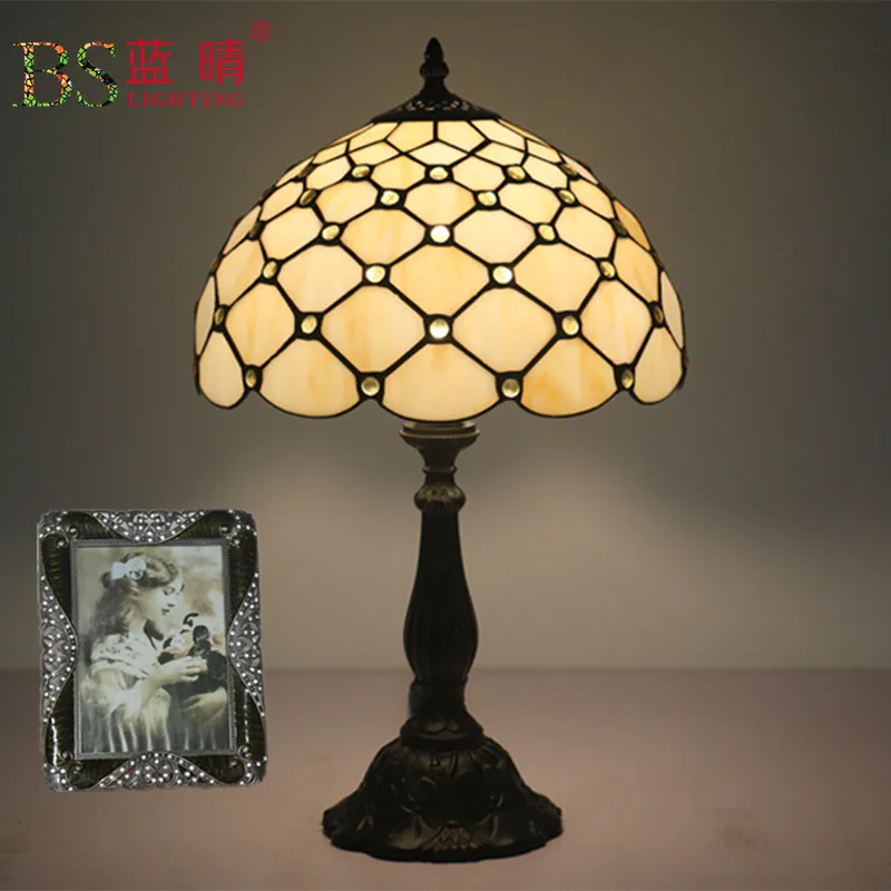 Dragonfly Stained Glass Lampshade Tiffany Table Lamp Country Style Bedside E27 110-240V | Лампы и освещение