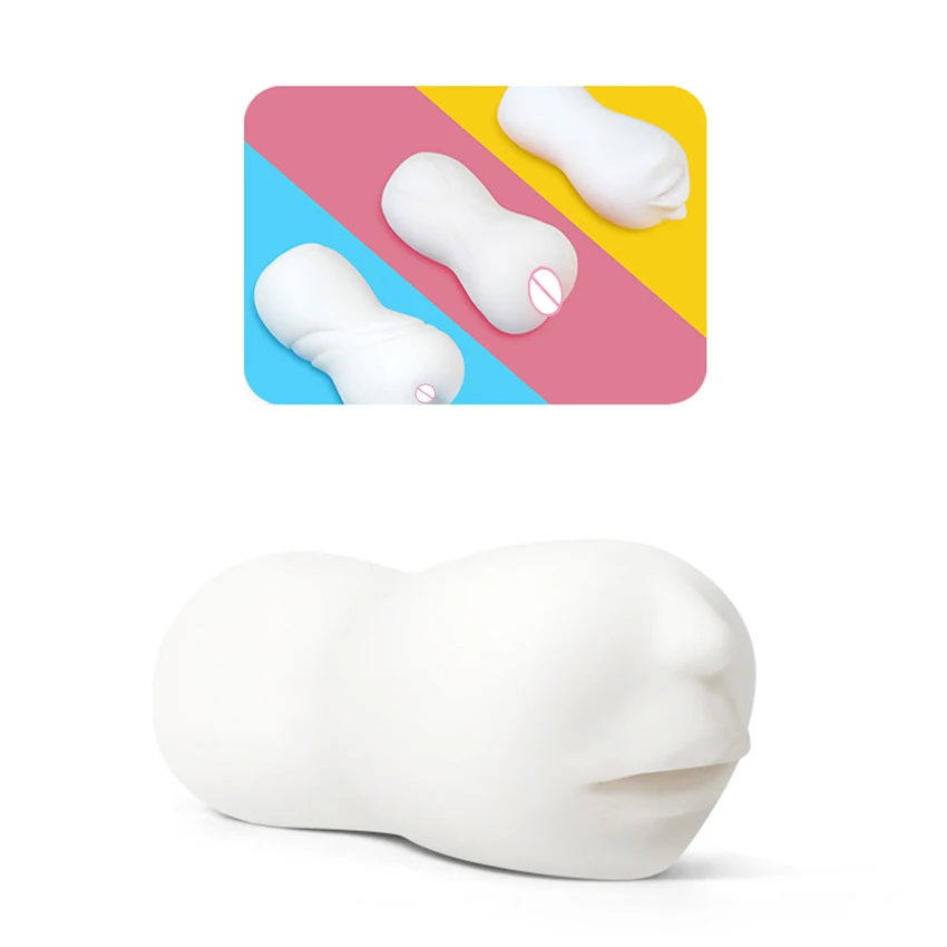 Реалистичный Мужской мастурбатор с глубоким горлом White S/L 4D интимные игрушки для