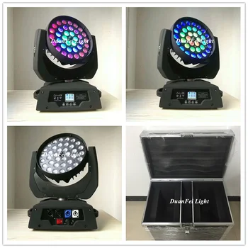 

8pcs with 4 flycase ring lyre moving head wash led zoom 36x10w rgbw 4in1 color led moving head zoom stage washing moving light