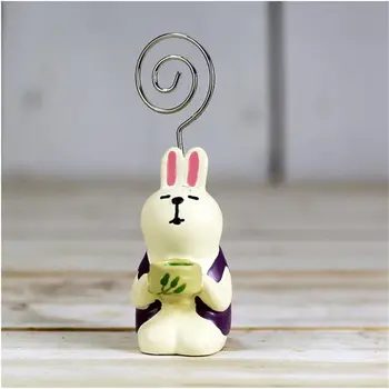 

Coloffice 2PCs/lot Christmas series Photo clip Cute Fashion cartoon Animal Resin Message Card Folder Chrismas Decorate Supplies