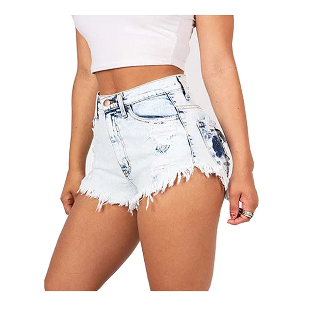Buy RenYvtil Summer Women White Denim Shorts 2017 New Women's Vintage Tassel