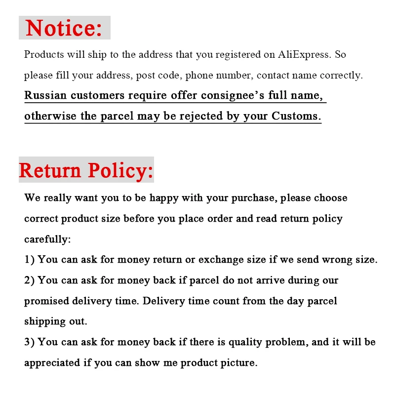 Shipping template 4