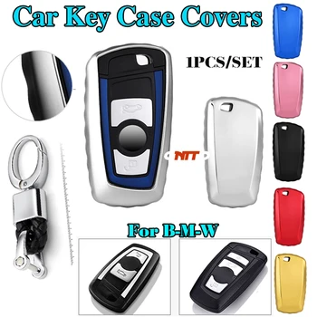 

1PCS keychain Car Key Case bag Covers Car Styling TPU For B-MW 1 2 3 5 7 Series E34 E60 E36 520 525 f30 f10 F18 118i 320i X4