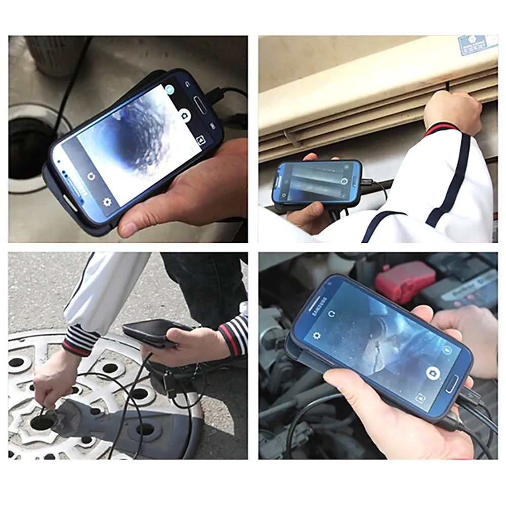 1 шт. 2 м 6-светодиодный 7 мм Android и ПК эндоскоп USB Водонепроницаемый Бороскоп Инспекционная камера