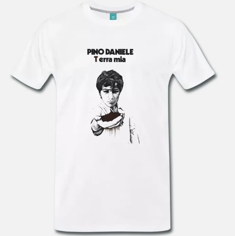 

T-SHIRT PINO DANIELE ALBUM TERRA MIA NAPOLI CANTAUTORE BLUES - S-M-L-XL-2XL-3XL