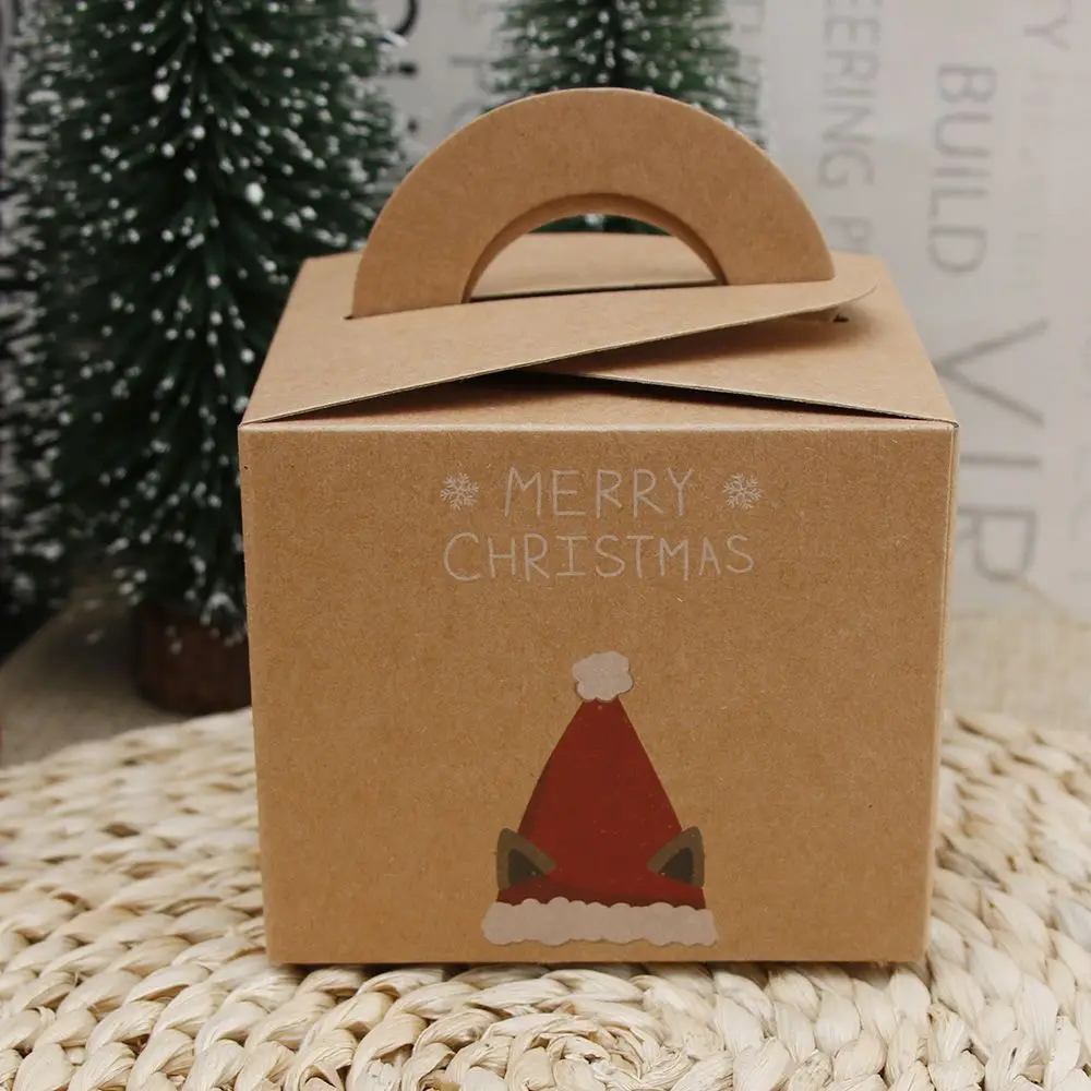 

1pc Likable Kraft Paper Box Christmas Eve Apple Box Bake West Point Boxes High Sales Paper Gift