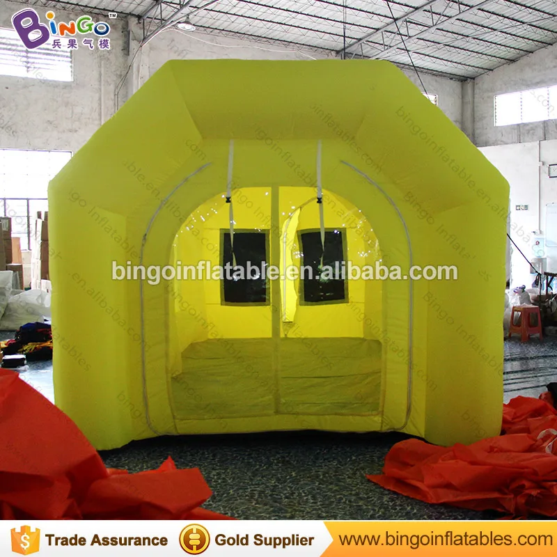  Free Shipping Yellow Color Inflatable Paint Spraying Booth 6X3X2.5 Meters blow up Dustproof Worksho