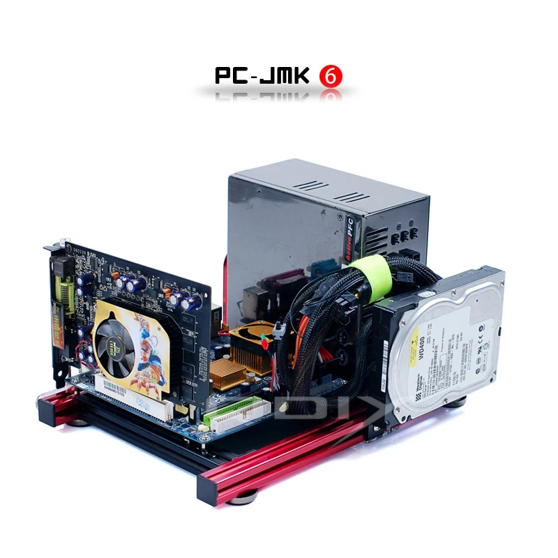 QDIY PC JMK6 MicroATX Aluminum Alloy Horizontal Full Open