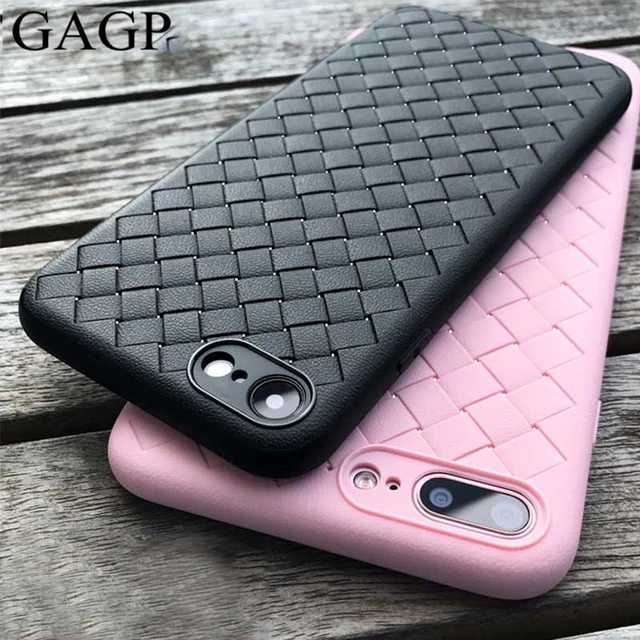 for iphone X 10 iphone 6s 6 Plus Case XS Max XR Weave Leather Skin XS R Silicon Coque Cover for iphone 8 plus iphone 7 plus Case