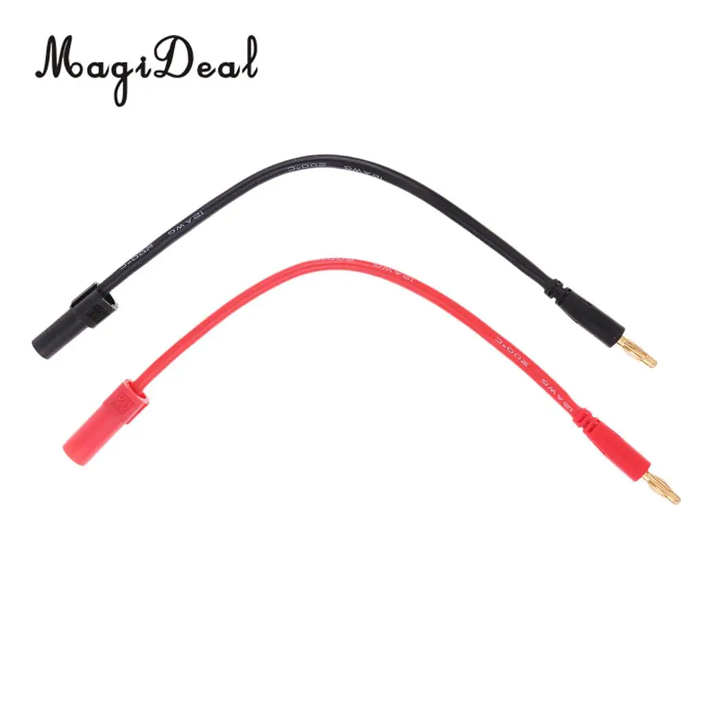 Professional 150mm XT150 4mm Banana Plug Bullet Lipo Charge Cable Lead Connector Harness RC Parts 12AWG
