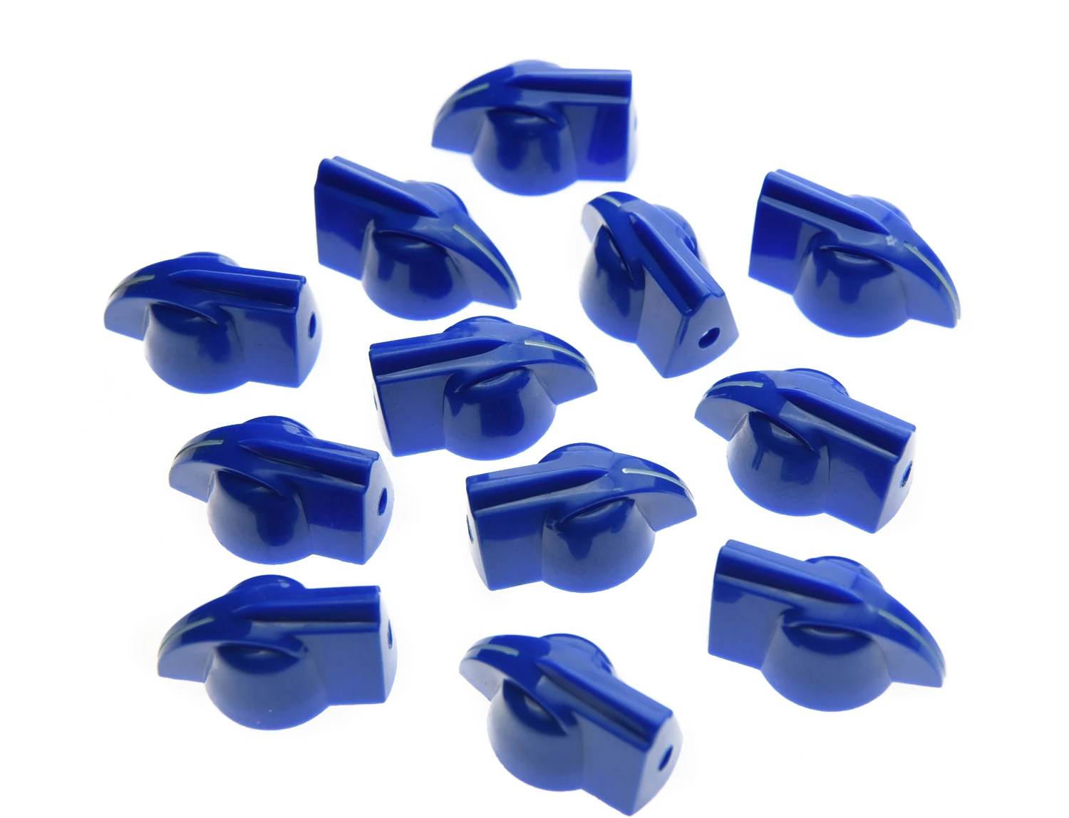 Pack of 12Vintage set screw Guitar AMP Chicken Head / Effect pointer Knob Blue | Спорт и развлечения