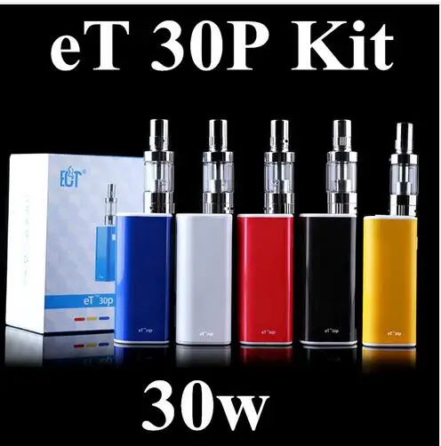 ECT original mechanical box mod et30p kit 30W E cig vaporizer mini fog kit airflow control 2200mah et 30P electronic cigarette
